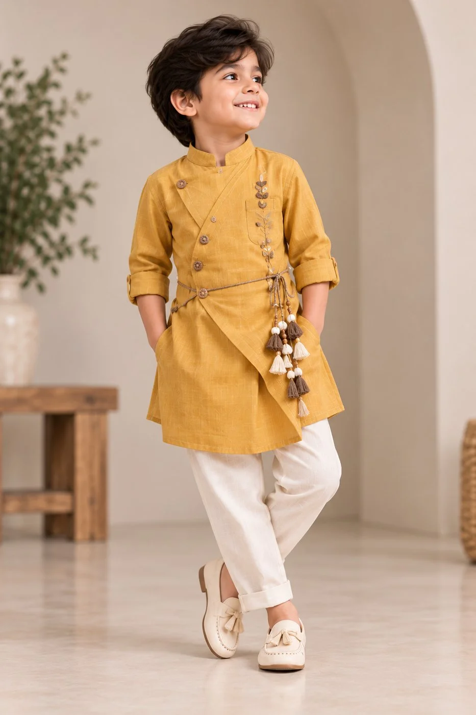 Saffron Kurta Set